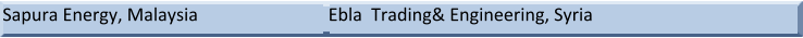 Sapura Energy, Malaysia Ebla  Trading& Engineering, Syria