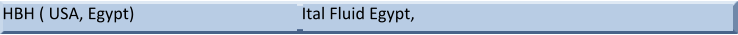 HBH ( USA, Egypt) Ital Fluid Egypt,